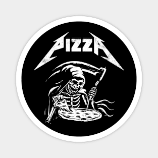 Heavy Metal Pizza Grim Reaper Magnet